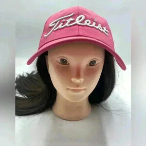 MEN'S TITLEIST FJ FOOTJOY PRO V1
TOUR PERFORMANCE GOLF HAT CAP, PINK & WHITE